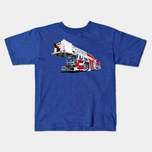 Cartoon Fire Truck Kids T-Shirt